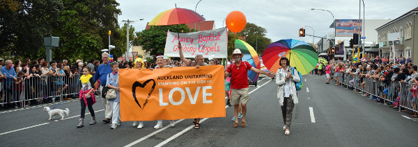 Auckland Unitarians at the 2015 Auckland Pride Parade