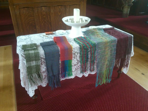 A selection of Kurt's scarves.